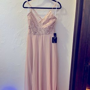 Ballet pink floor length lulu’s dress